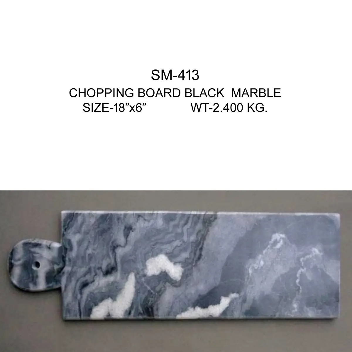 CHOPPING BOARD BLACK MARBLE